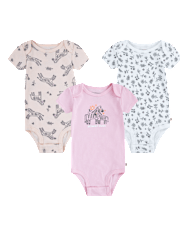 Baby Girls Huggies Zebra Bodysuit 3-Pack