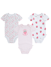 Baby Girls Huggies Strawberry Bodysuit 3-Pack
