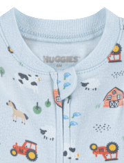 Baby Boys Huggies Farm Animal Footed Coverall