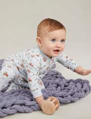 Baby Boys Huggies Farm Animal Footed Coverall