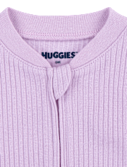 Baby Girls Huggies Ribbed Footed Coverall