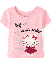 Toddler Girls Hello Kitty® Glitter Eiffel Tower Baby Tee