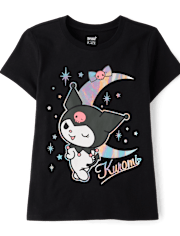T-shirt graphique holographique Kuromi™ pour fille
