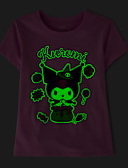 T-shirt graphique Halloween Glow Kuromi™ pour filles