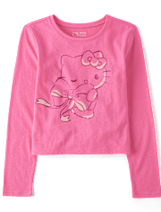 Girls Hello Kitty® Glitter Bow Baby Tee