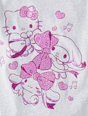 T-shirt bébé Hello Kitty® et ses amis à nœud pailleté pour fille