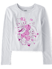 T-shirt bébé Hello Kitty® et ses amis à nœud pailleté pour fille