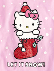 Girls Hello Kitty® Glitter Stocking Graphic Tee