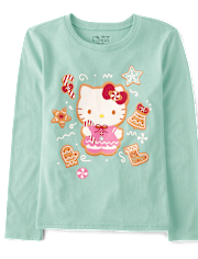 Girls Hello Kitty® Glitter Gingerbread Graphic Tee