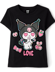 Girls Kuromi™ Holographic Icons Graphic Tee