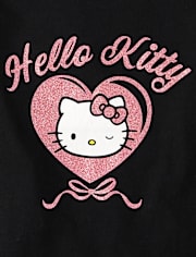 Toddler Girls Hello KittyÂ® Glitter Heart Graphic Tee
