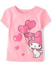 Toddler Girls My Melodyâ¢ Glitter Balloon Graphic Tee