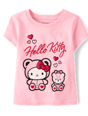 Toddler Girls Hello KittyÂ® Puff Print Bear Graphic Tee