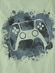 Boys Camo Game Controller Graphic Tee