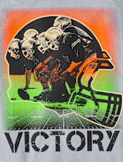 Boys Victory Football Helmet Graphic Tee