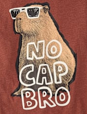Boys No Cap Capybara Graphic Tee