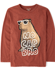 Boys No Cap Capybara Graphic Tee