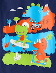 Baby And Toddler Boys Dino Skaters Graphic Tee