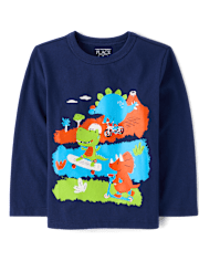Baby And Toddler Boys Dino Skaters Graphic Tee