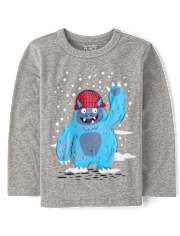 Baby And Toddler Boys Winter Yeti Graphic Tee