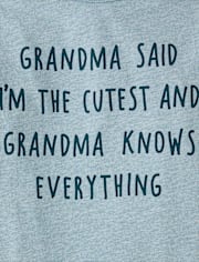 Baby And Toddler Boys Grandma Said Graphic Tee
