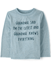 Baby And Toddler Boys Grandma Said Graphic Tee