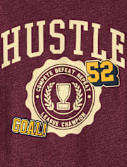 Boys Hustle Varsity Patches Graphic Tee