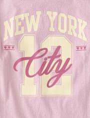 Girls New York Oversized Graphic Tee