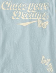 Girls Chase Your Dreams Oversized Graphic Tee