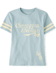 Girls Chase Your Dreams Oversized Graphic Tee