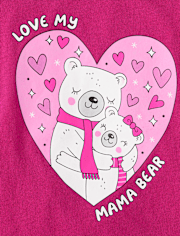 Baby And Toddler Girls Love My Mama Bear Graphic Tee
