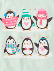 Baby And Toddler Girls Penguin Friends Graphic Tee