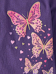 Baby And Toddler Girls Butterflies Graphic Tee