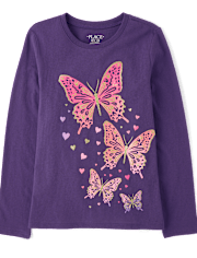Girls Butterflies Graphic Tee