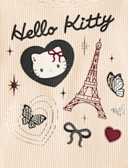 Girls Hello KittyÂ® Embellished Ribbed Baby Tee