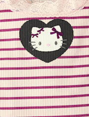 Girls Hello KittyÂ® Embellished Ribbed Baby Tee