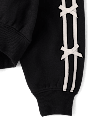 Girls Hello Kitty® Embroidered Bow Premium Fleece Sweatshirt