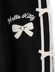 Girls Hello Kitty® Side Stripe Bow Premium Fleece Jogger Pants