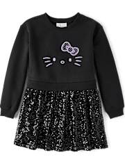 Girls Hello KittyÂ® Sequin Sweatshirt Dress
