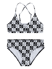 Girls Hurley Checkered Bikini Swimsuit