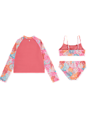 Girls Hurley Tropical 3-Piece Swimsuit
