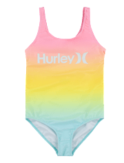 Girls Hurley Rainbow Gradient One Piece Swimsuit