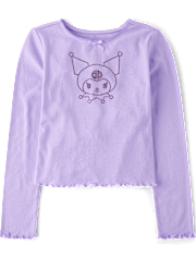 Girls Kuromiâ¢ Rhinestone Ribbed Baby Tee