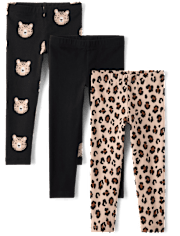 Toddler Girls Print Leggings 3-Pack