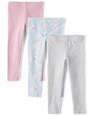 Toddler Girls Print Leggings 3-Pack