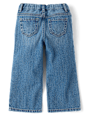 Toddler Girls Foil Wide Leg Jeans