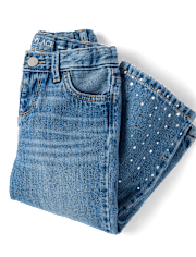 Toddler Girls Foil Wide Leg Jeans