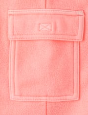Toddler Garment Dyed Premium Fleece Wide Leg Cargo Lounge Pants