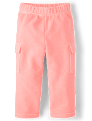 Toddler Garment Dyed Premium Fleece Wide Leg Cargo Lounge Pants