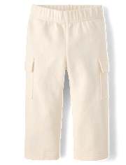 Toddler Garment Dyed Premium Fleece Wide Leg Cargo Lounge Pants